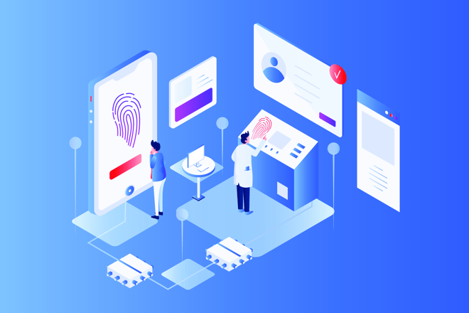 Biometrics technology illustration