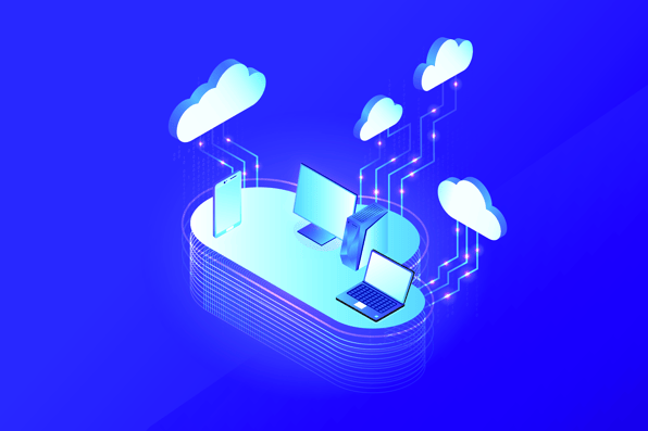 Cloud computing concept illustration